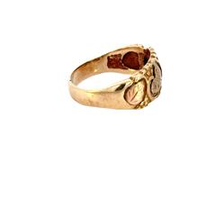 10K Tri-color Gold Lady's Ring 3.14g Size:7.5